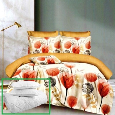 Pachet promo lenjerie pat finet 6 piese + 2 perne + pilota (m406) foto