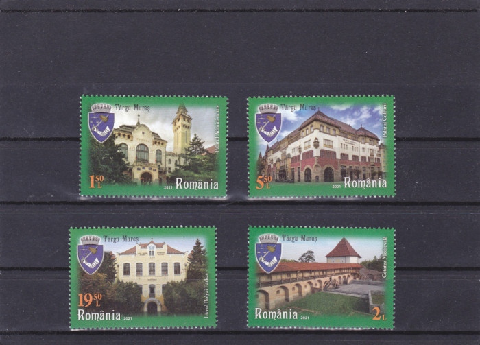 ROMANIA 2021 - ORASELE ROMANIEI-TARGU MURES, MNH - LP 2337