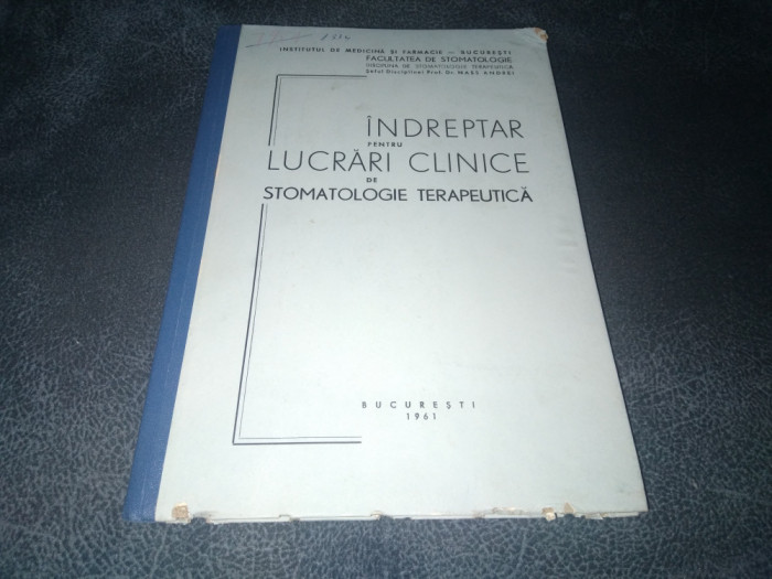 NASS ANDREI - INDREPTAR PENTRU LUCRARI CLINICE DE STOMATOLOGIE TERAPEUTICA