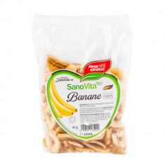 Banane Uscate Chips Sano Vita, 150 g, Chips de Banane Uscate, Chips Banane Uscate, Chipsuri Banane, Banane Deshidratate, Banane Deshidratate, Fructe D