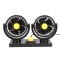 Ventilator Auto Dublu, 15W, 2 Trepte, 360 grade, racire instanta