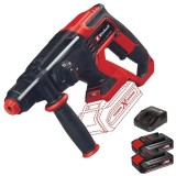Einhell TE-HD 18/20 Li PXC + Twinpack CB + 4514095 - Rotopercutor SDS-Plus 1.8 J + Set 2 acumulatori si incarcator Li-Ion 18 V 2.5 Ah