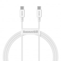 Baseus - Cablu de date (CATYS-B02) - Type-C la Type-C, 100W, 1m - Alb