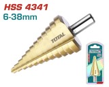 TOTAL - BURGHIU IN TREPTE 6-38 MM, HSS 4341