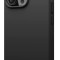 Husa din silicon compatibila cu iPhone 13 Pro Max, silk touch, interior din catifea, camera bump, Negru