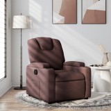 VidaXL Fotoliu rabatabil, maro &icirc;nchis, material textil