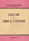 Cercetari de limba si literatura