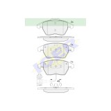 Set placute frana fata Icer 181567, Skoda Fabia 20, Octavia 202013, Superb, Yeti, Audi A1, A3, TT; Vw Caddy 20, EOS, Golf 5, Golf VI, Golf Plus; Polo