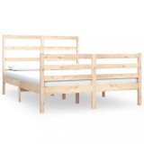 Cumpara ieftin Cadru de pat mic dublu, 120x190 cm, lemn masiv de pin
