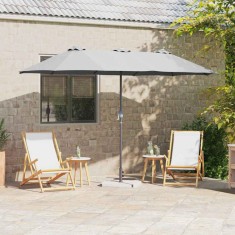 vidaXL Parasol de Grădină Nisipiu 370 x 197 x 239 cm