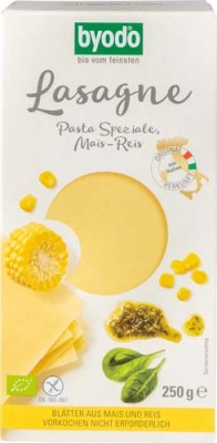 Lasagna din Porumb si Orez Bio Fara Gluten 250gr Byodo foto
