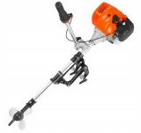 Motor barcă pe benzina 2 timpi, 4 kW, 5.2 CP, cizmă reglabilă, motor outboard pentru ponton și barcă gonflabilă sau fibra