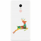 Husa silicon pentru Xiaomi Redmi Note 4, Colorful Reindeer Jump Illustration
