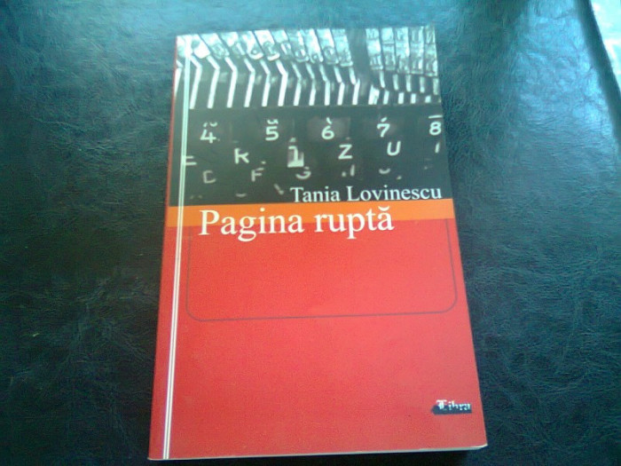 PAGINA RUPTA - TANIA LOVINESCU