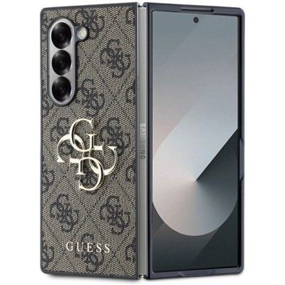 Husa pentru Samsung Galaxy Z Fold6 - Guess Leather 4G Metal Logo (GUHCZFD64GMGBR) - Brown foto