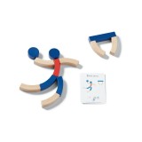 Joc de constructie Sporturi cu piese din lemn si cartonase,+6 ani, BS Toys