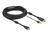 Cablu HDMI la DisplayPort 4K30Hz cu alimentare USB T-T 7m, Delock 85967