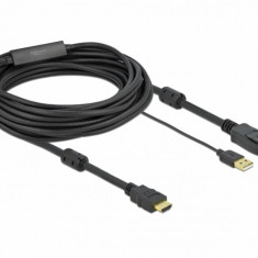 Cablu HDMI la DisplayPort 4K30Hz cu alimentare USB T-T 7m, Delock 85967