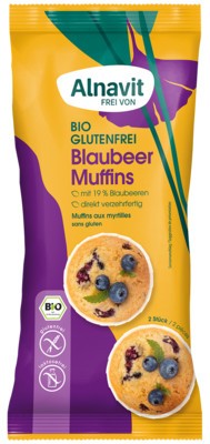 Briose cu afine fara gluten,bio, 140g, 2 buc. Alnavit foto