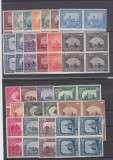 ROMANIA 1941 LP 144 MONUMENTE ISTORICE SERIE COMPLETA 25 VALORI IN BLOC DE 4 MNH