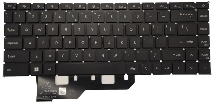 Tastatura Laptop, MSI, Creator Z16, MS-1571, A11UE, A11UET, MS1571, iluminata, RGB, 40 pini, layout US