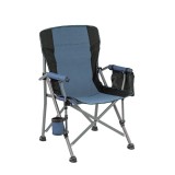 Leziter Scaun Pescuit Camping Pliabil Confortabil Suport Pahare Cotiere Albastru Oxford 600D 125kg