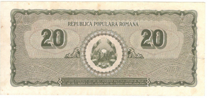 Romania 20 lei 1950