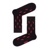 Șosete haioase cu model ardei iuți, DiWaRi Happy 061 - Negru, 25 (40-41)