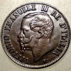 E.013 ITALIA VITTORIO EMANUELE II 1 CENTESIMO 1867 M XF EROARE