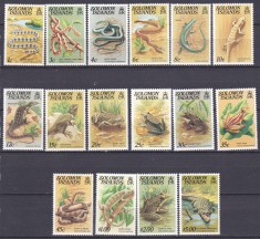 DB1 Fauna Reptile 1979 Ins. Solomon 16 v. MNH