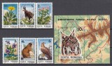 ROMANIA 1985 LP 1135 LP 1136 SEMICENTENARUL PARCULUI RETEZAT SERIE SI COLITA MNH, Nestampilat