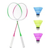 Set Badminton, 3 fluturasi, 66 cm, maner anti-aluncare