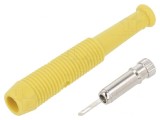 Soclu Banană 2mm Galben Pe Cablu 6A 60VDC