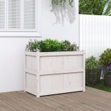 Cumpara ieftin Jardinieră de grădină, alb, 90x50x70 cm, lemn masiv de pin