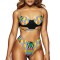 SW1003-49 Costum de baie sexy cu print colorat si decupaje
