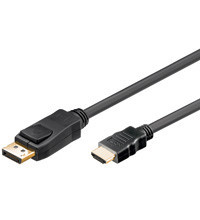 Cablu DisplayPort tata- HDMI tata contacte aurite 2m Goobay foto