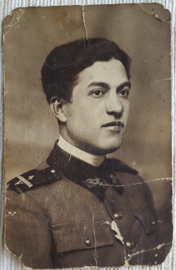 1928 Foto veche militar, tip CP, Romancăuți, Basarabia, adnotată verso/ Cernauți