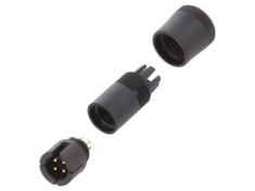 Conector Circular Mufă Tată 4-PIN Aurit 3A