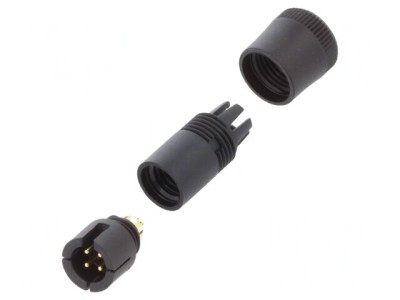 Conector Circular Mufă Tată 4-PIN Aurit 3A foto
