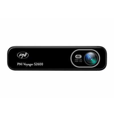 Camera auto DVR PNI Voyager S2600 WiFi, 4K Ultra HD, GPS, fara display, functie Monitorizare parcare, G-sensor, inregistrare video si audio, alimentar foto