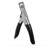 Unghieră pentru unghii false și naturale, 13 cm, neagră și argintie, CMCLASS