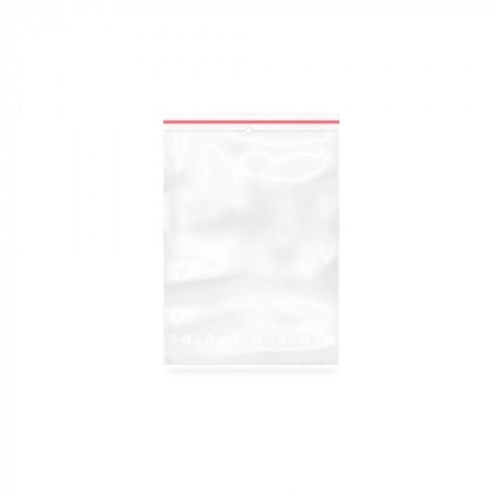 Set 100 Pungi Transparente cu Fermoar, 40x60 mm, Grosime Folie 50 Microni, Punga Ziplock Transparenta cu Sistem de Resigilare, Pungi cu Inchidere, Set