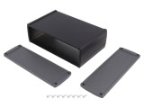 Carcasa universala TEKO TEKAL 41.29 cu panou aluminiu ABS neagra 167x110x53mm