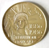 FRANTA 100 FRANCI 1986 STATUIA LIBERTATII ARGINT AUNC 900/1000 15 G, Europa