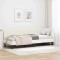 vidaXL Cadru de pat colțar cu headboard Crem 80 x 200 cm Catifea