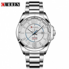 Ceas de mana barbati elegant, argintiu, Curren - M8271ASILVER foto