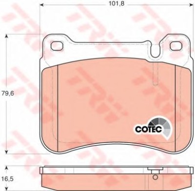 Set placute frana,frana disc MERCEDES CLC-CLASS (CL203) (2008 - 2011) TRW GDB1693 foto