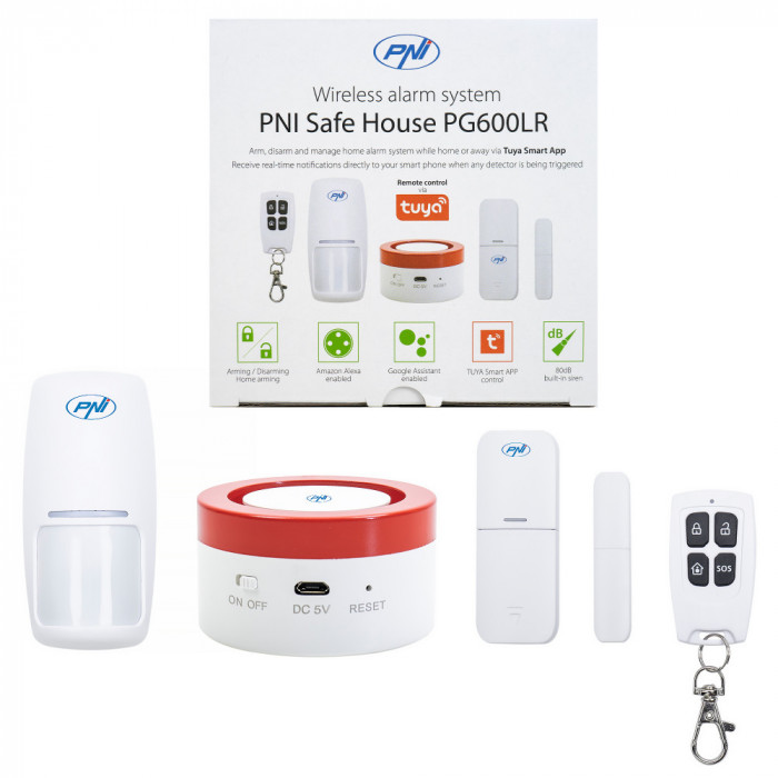 Resigilat : Sistem de alarma wireless PNI Safe House PG600LR, sistem inteligent de