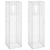 Cumpara ieftin Stalpi tip cos gabion, 2 buc., 50x50x180 cm, fier