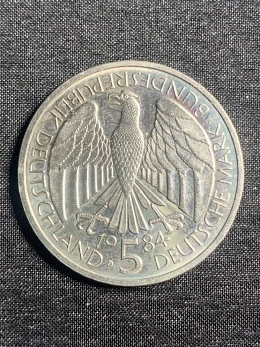 Moneda 5 mărci 1984D